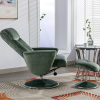 SC.Paddington Recliner Chair & Footstool in Moss Green